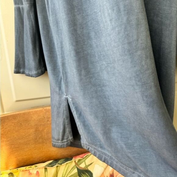 POL Dress Blue Long Sleeve Embroidered Boho Tunic Size Large - Picture 5 of 14